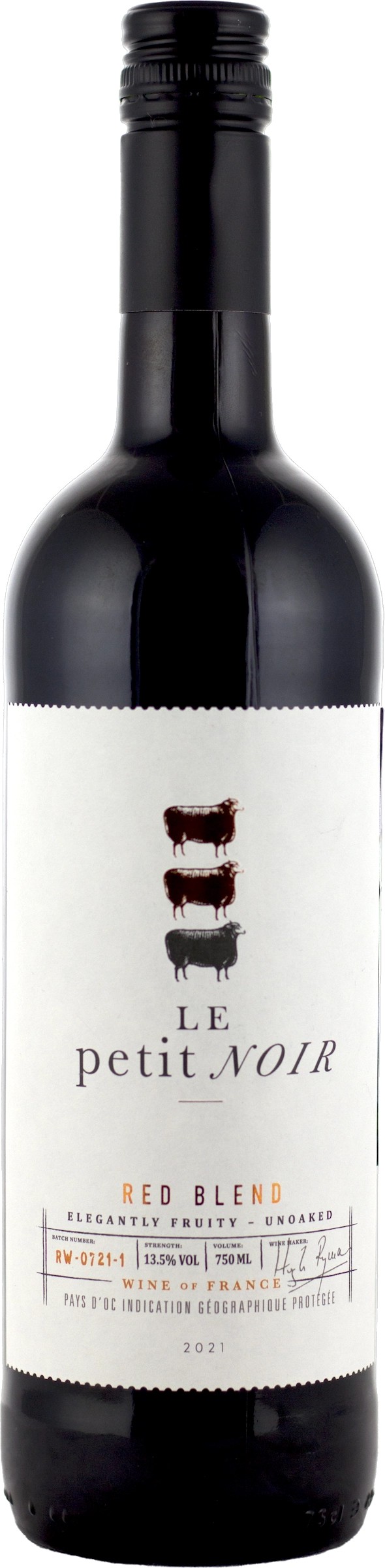Вино ЛЕ ПТИ НУАР Ред бленд красное сух 13.5% ст/б 0.75л