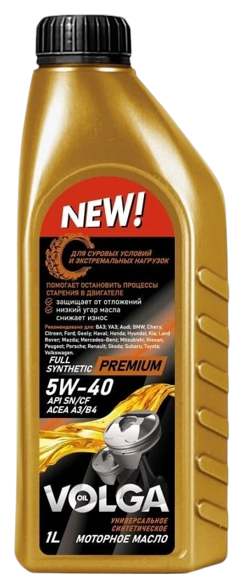 Масло ВОЛГА ОЙЛ Премиум 5w40 A3/B4 SN/CF 1л