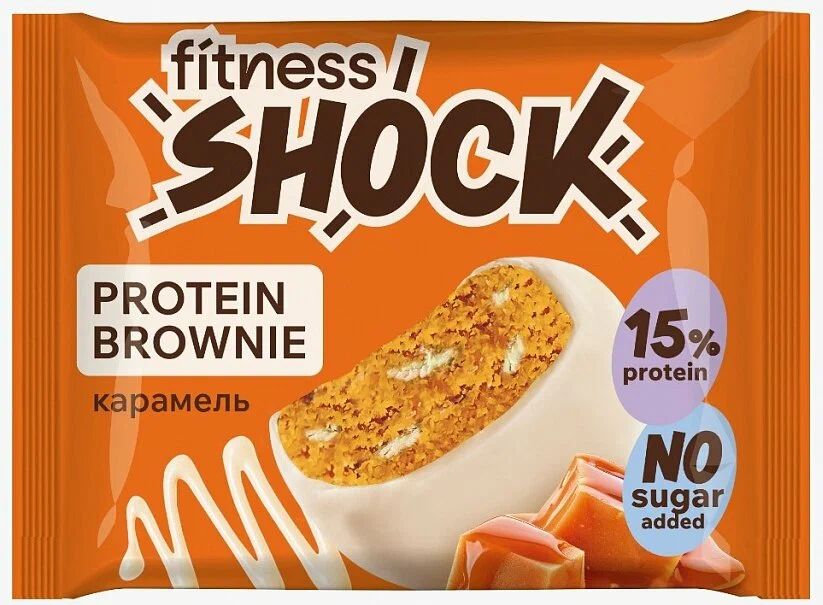Печенье ФИТНЕС ШОК Брауни сливочная карамель 50г