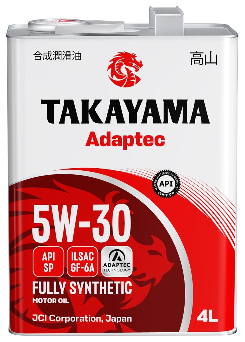 Масло ТАКАЙАМА Адаптек SAE 5W-30 ILSAG GF-6 SP синтетика ж/б 4л