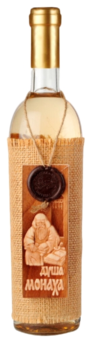 Вино ДУША МОНАХА белое п/сл деревянная этикетка 10-12% ст/б 0.7л