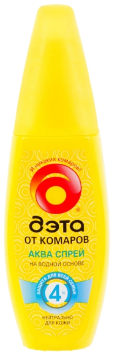 Спрей ДЭТА Аква от комаров слепней мошек 100мл