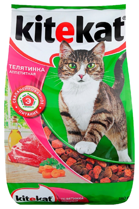 Корм для кошек КИТЕКЕТ Аппетитная телятинка 350г