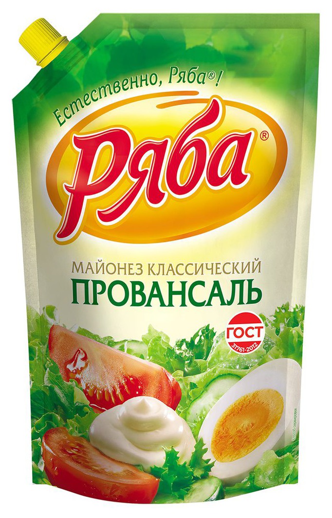 Майонез РЯБА Провансаль 50.5% д/пак 630г