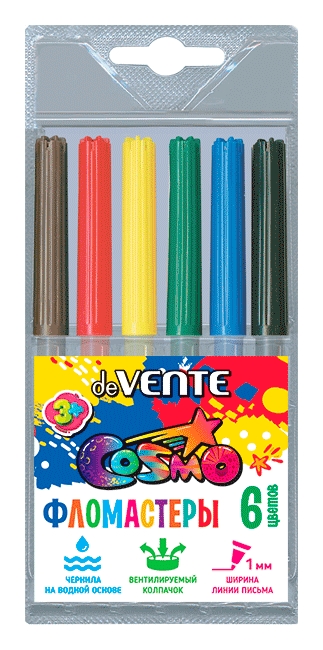 Фломастеры ДЕВЕНТЕ Космо 6цв