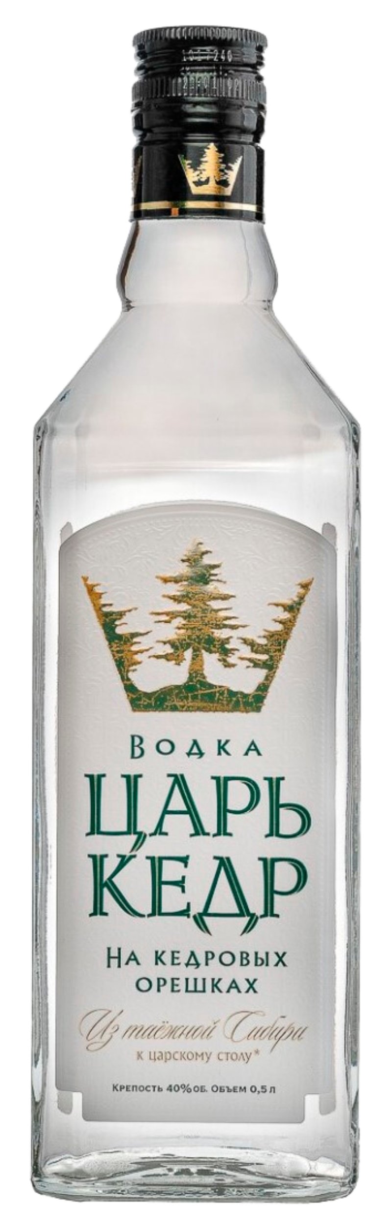 Водка ЦАРЬ КЕДР 38-40% ст/б 0.5л