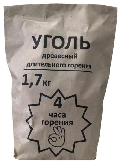 Уголь БТМ длительного горения 1.7кг