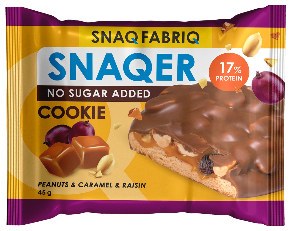 Печенье СНЕК ФАБРИК арахис изюм карамель 45г
