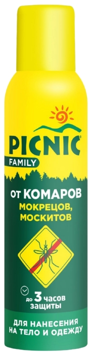 Аэрозоль ПИКНИК Фэмили от комаров 150мл