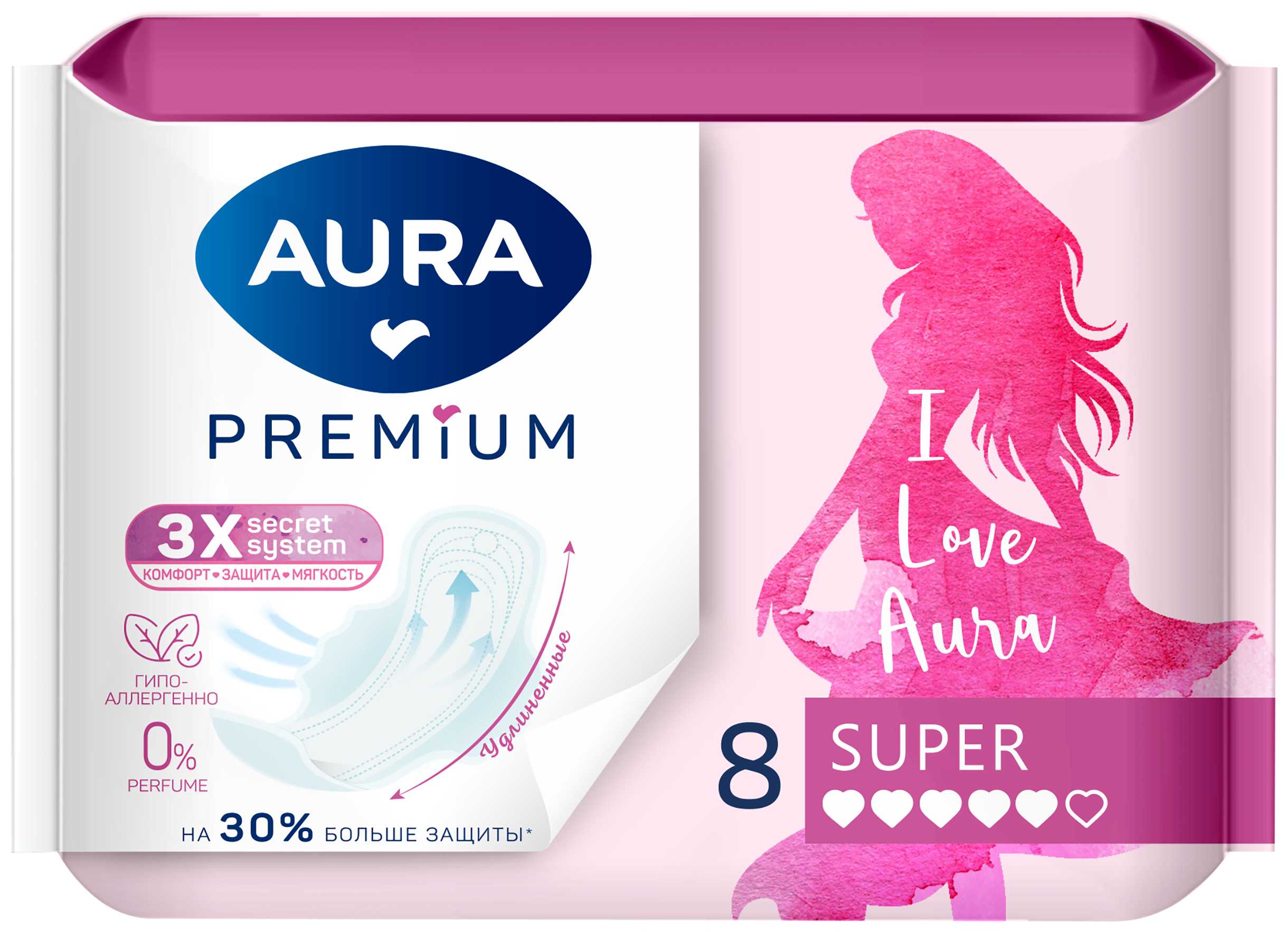 Прокладки АУРА Премиум супер 8шт