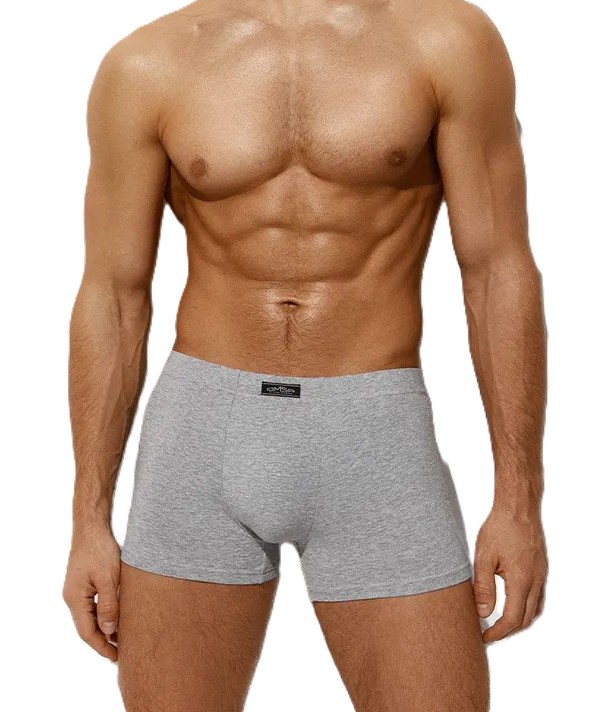 Трусы мужские ОМСА боксеры с закрытой резинкой серые р.54