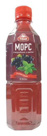 Морс ТИБЕТ смородина мята пэт 0.525л