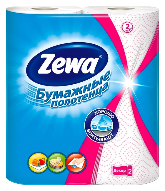 Бумажные полотенца ЗЕВА 2сл 2рул