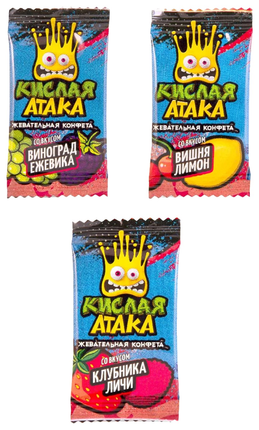 Жевательная конфета СЛАДКАЯ СКАЗКА Кислая атака 50г