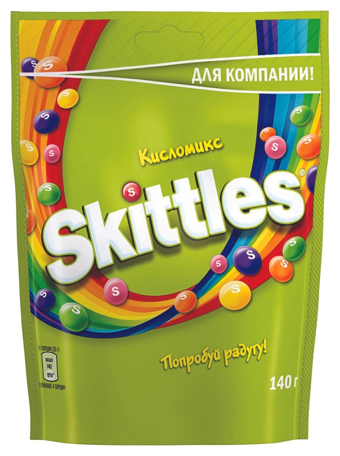 Жевательные конфеты СКИТЛС кисломикс 140г