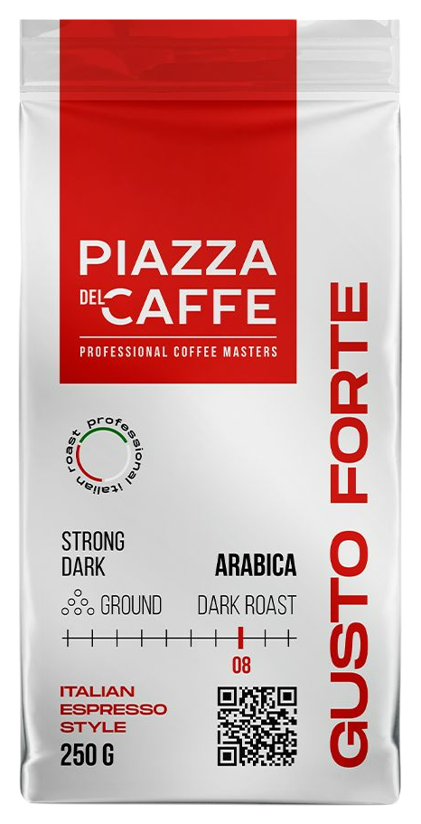 Кофе ПЬЯЦЦА ДЕЛЬ КАФЕ Густо Форте молотый 250г