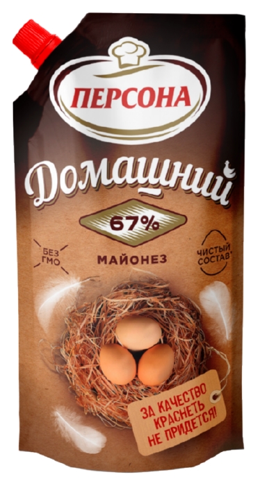 Майонез ПЕРСОНА Домашний д/пак 370мл