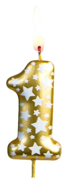 Свеча тортовая ОСЗ Звездочки цифра 1