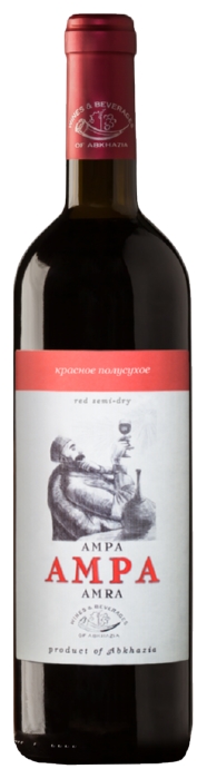 Вино АБХАЗИЯ Амра красное п/сух 11% ст/б 0.75л