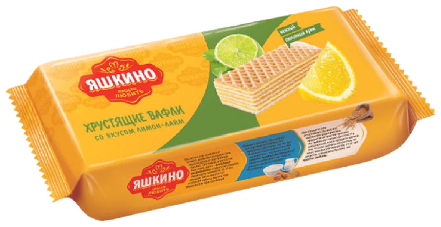 Вафли ЯШКИНО лимон-лайм 300г