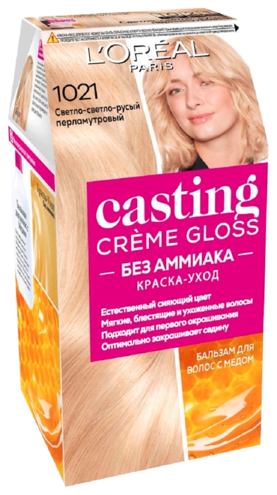 Краска для волос ЛОРЕАЛЬ Кастинг Светло-светло русый перламутровый №1021