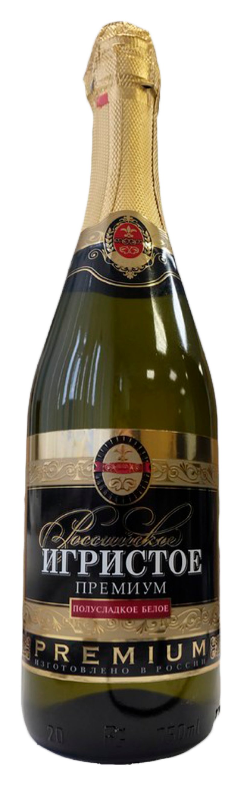 Игристое вино РОССИЙСКОЕ Премиум белое п/сл 10.5-13% ст/б 0.75л