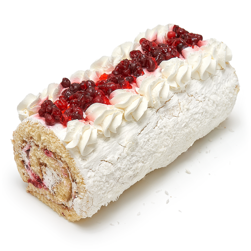 Рулет Взбитые сливки с брусникой