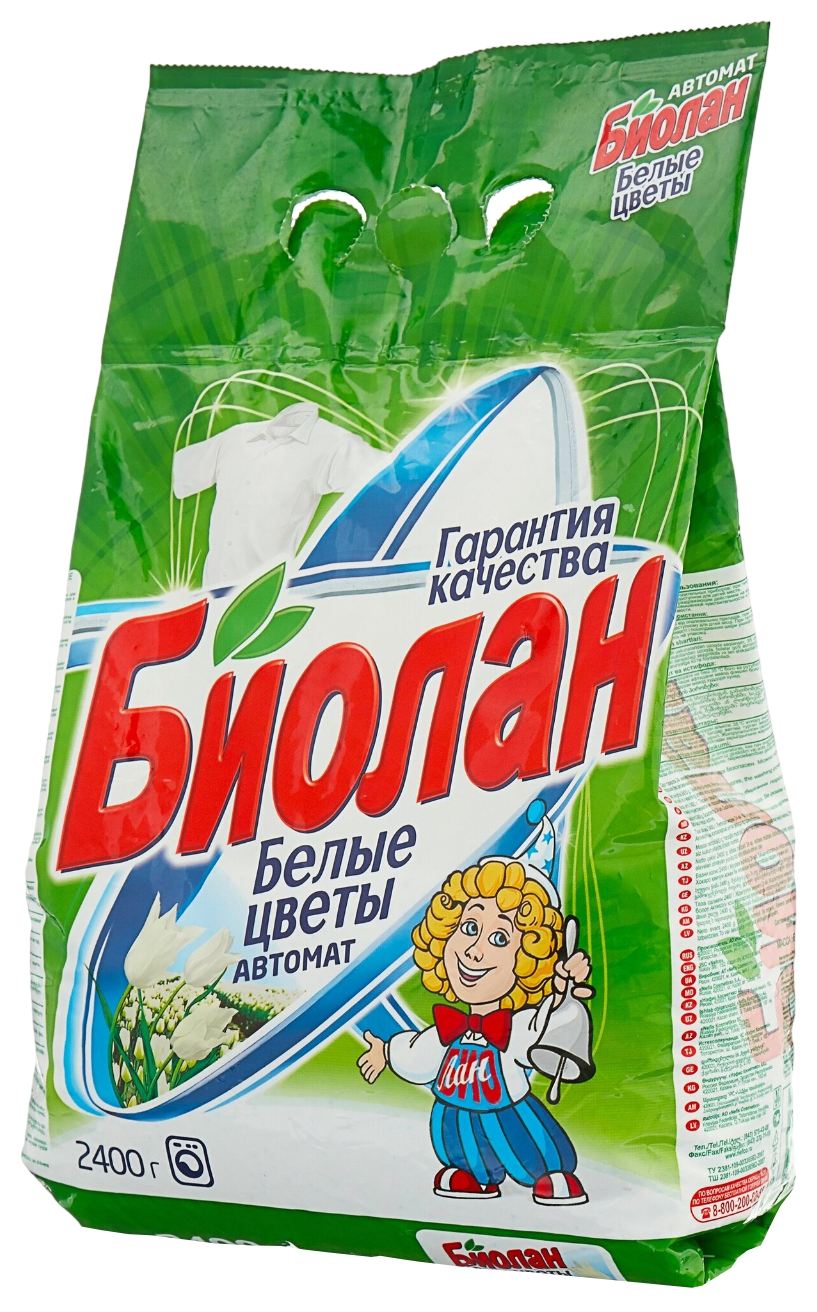Стиральный порошок БИОЛАН Белые цветы Автомат 2400г