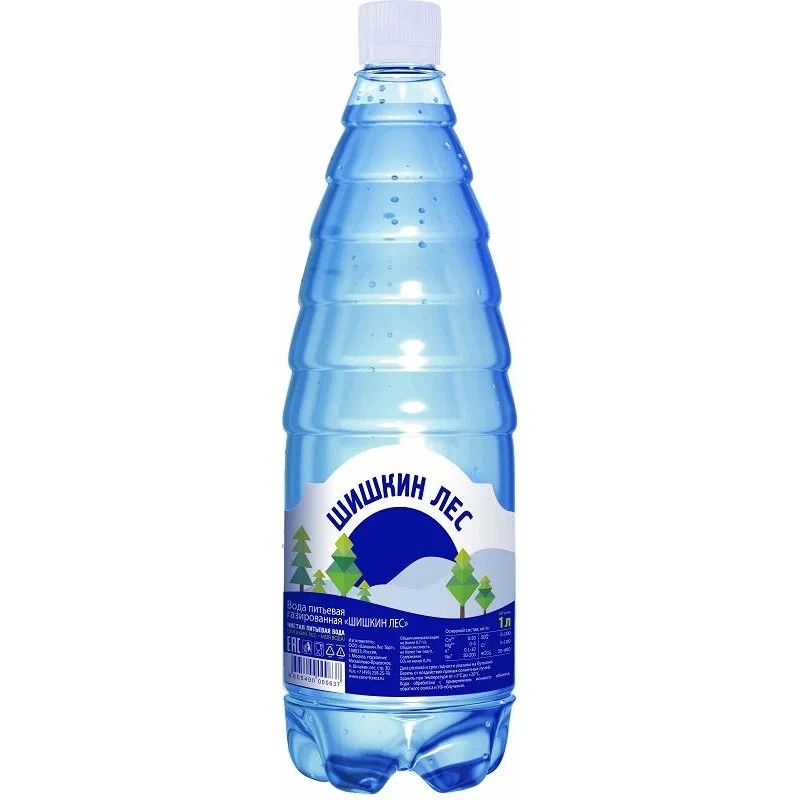 Питьевая вода ШИШКИН ЛЕС газированная 1л