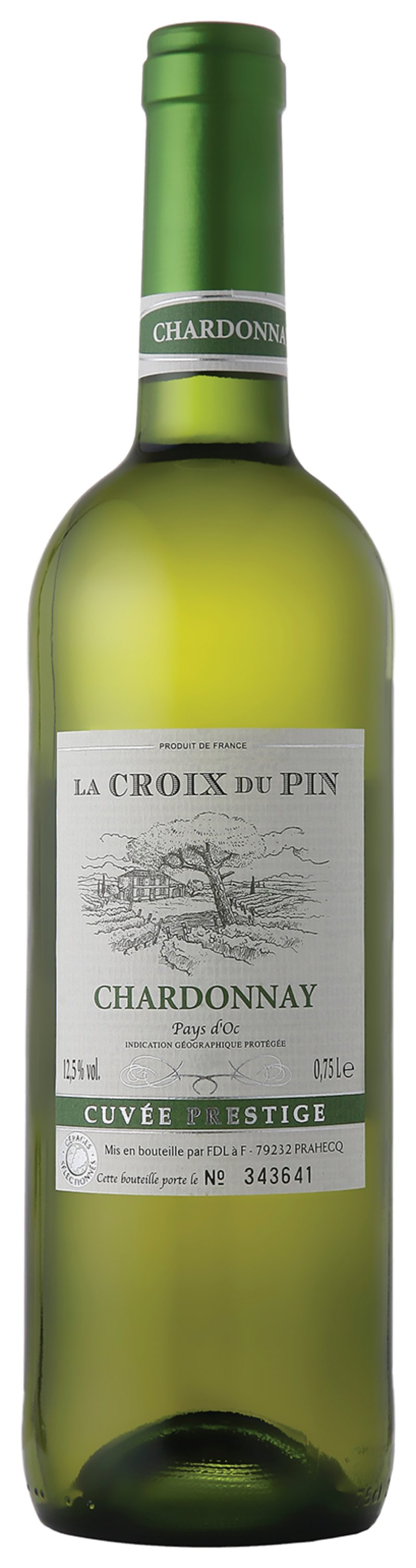 Вино ЛЯ КРУА дю ПЭН Шардоне белое сух 12.5% 0.75л