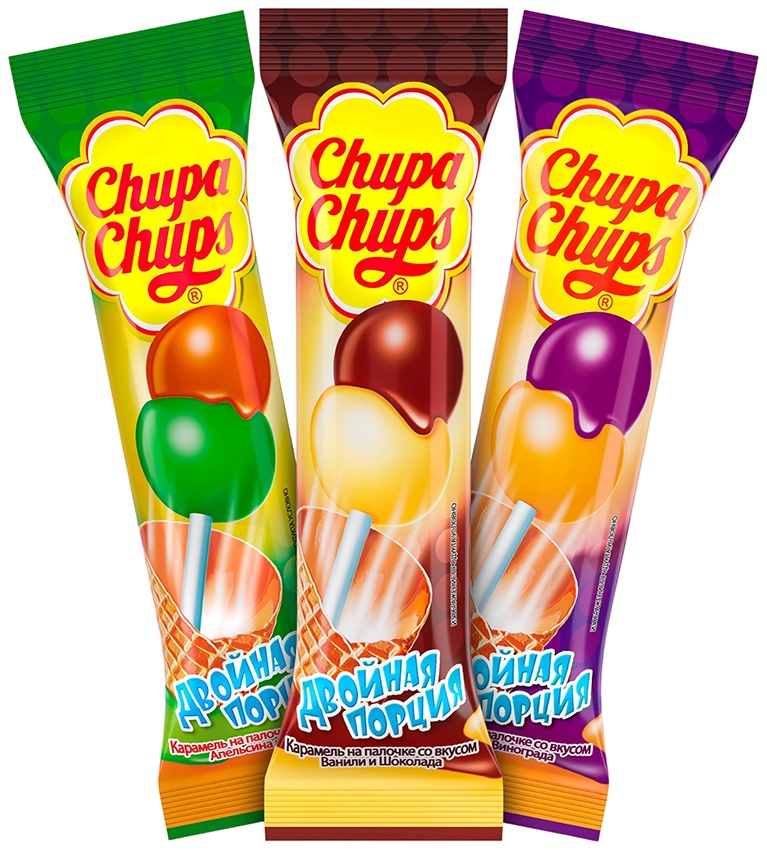 Карамель на палочке ЧУПА ЧУПС Двойная порция ассорти 16,8г