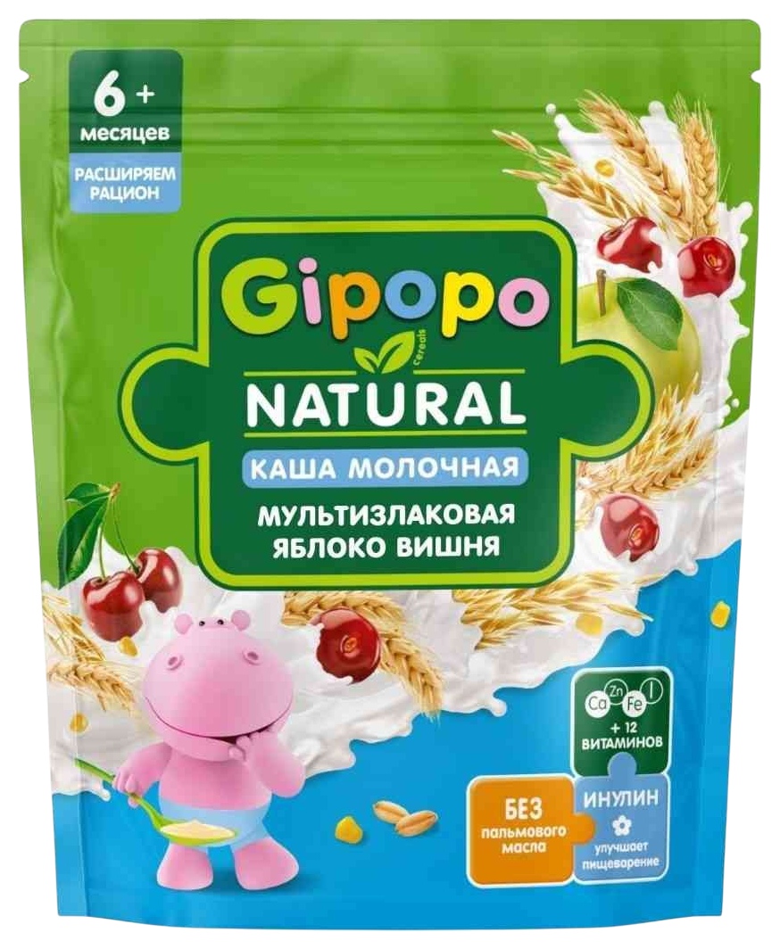 Каша ГИПОПО мультизлаковая яблоко вишня м/у 170г