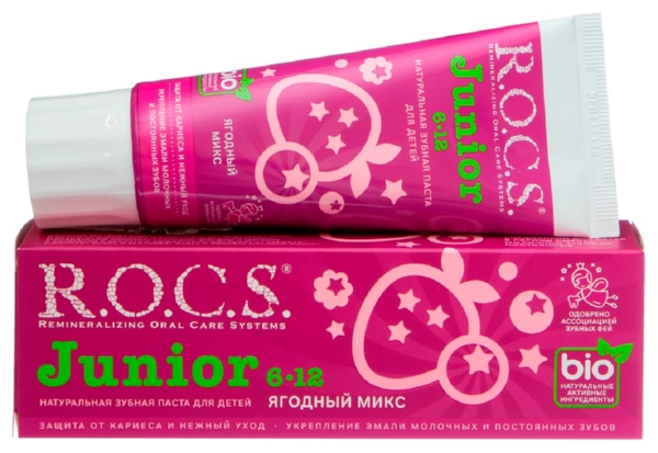 Зубная паста детская РОКС Ягодный микс 74г