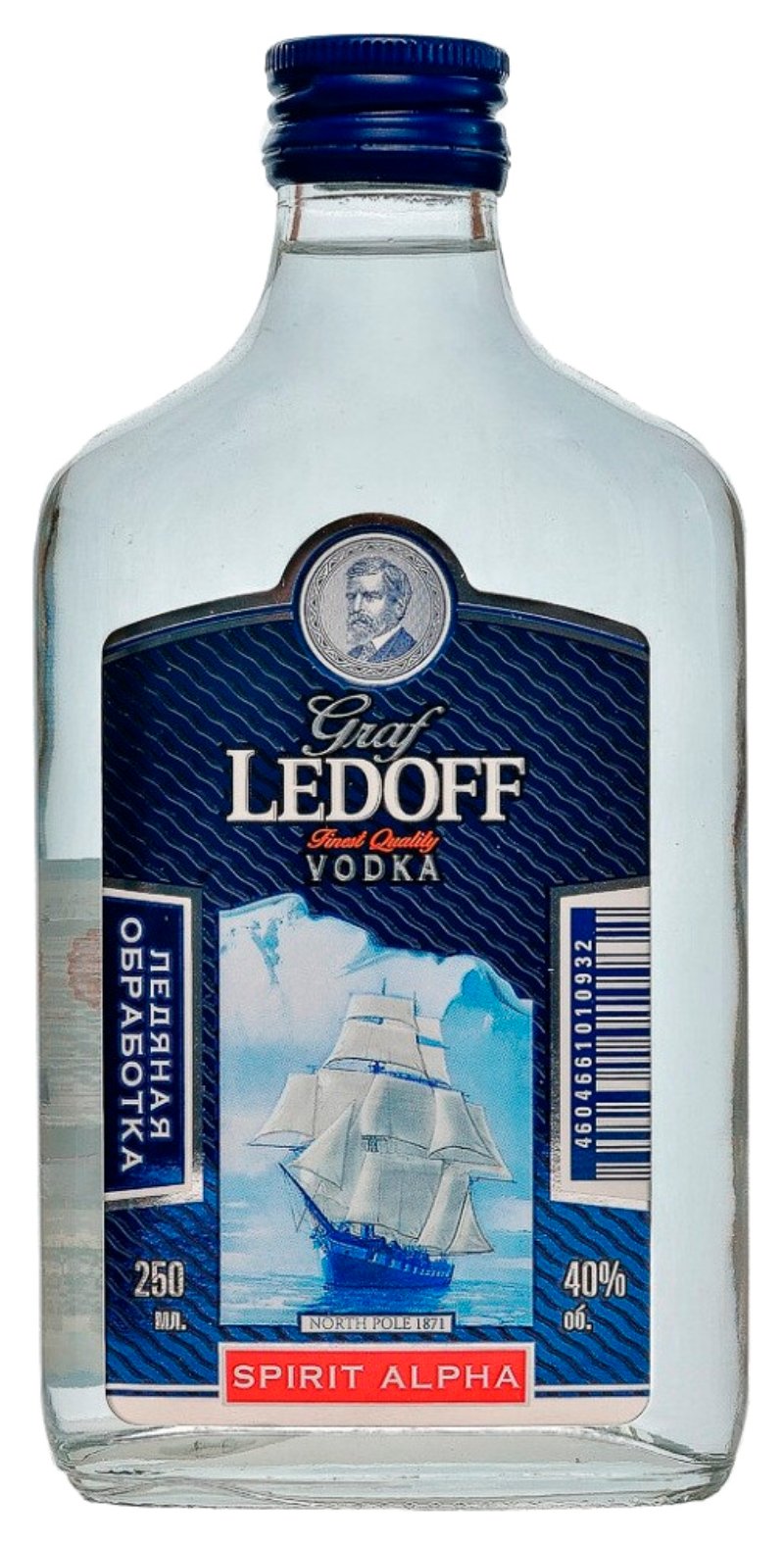 Водка ГРАФ ЛЕДОФФ 40% ст/б 0.25л