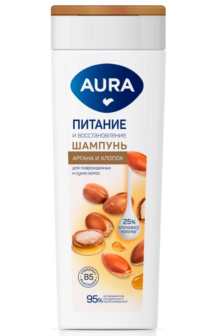 Шампунь АУРА Питание и восстановление 380мл