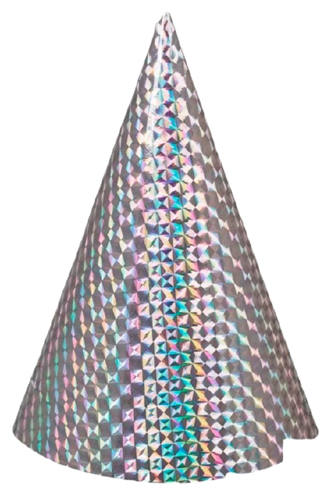 Колпак ВЕСЕЛАЯ ЗАТЕЯ голографический 6шт