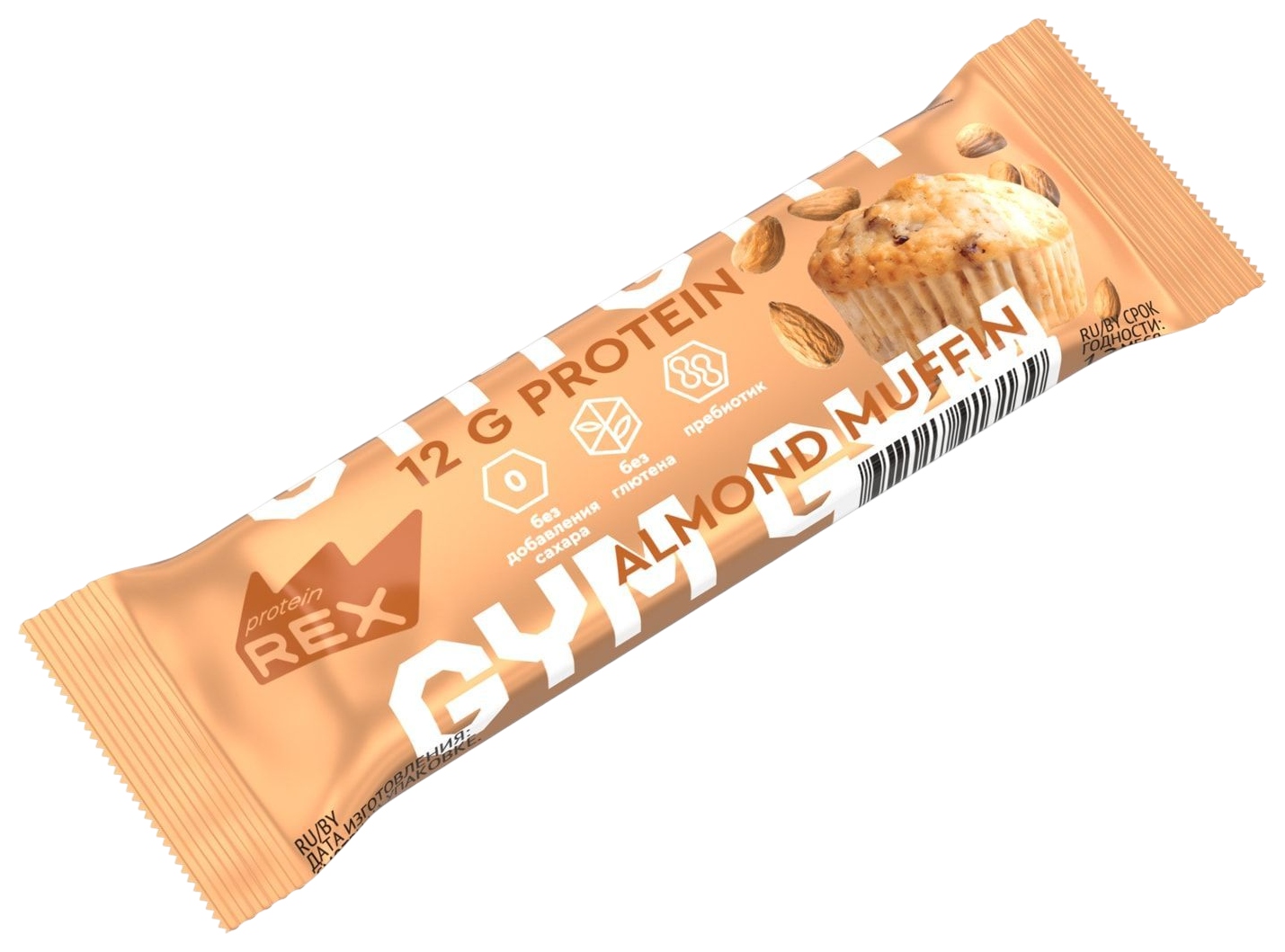 Батончик ПРОТЕИН РЕКС Джам Джам миндальный маффин 35г