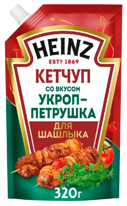 Кетчуп ХАЙНЦ укроп петрушка д/пак 320г