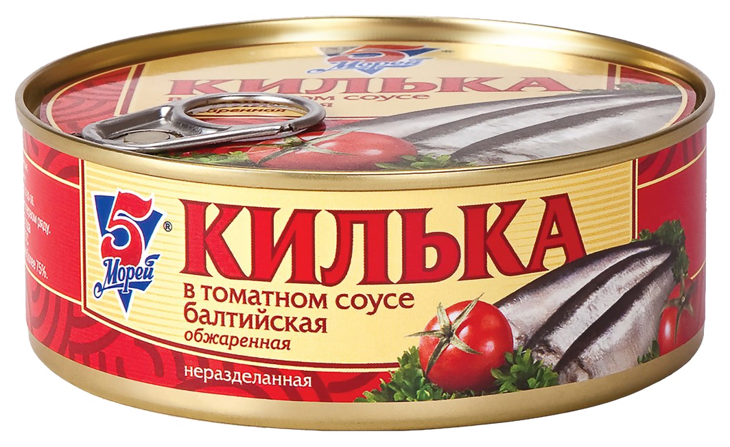 Килька 5 МОРЕЙ балтийская обжаренная в т/с ж/б 240г