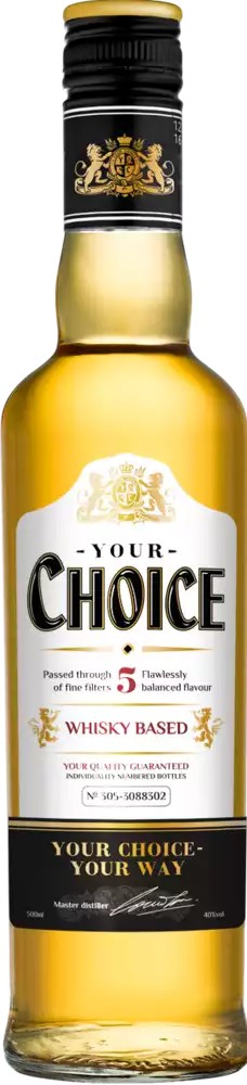 Настойка ЙОУР ЧОЙС со вкусом виски 5 лет 40% ст/б 0.5л