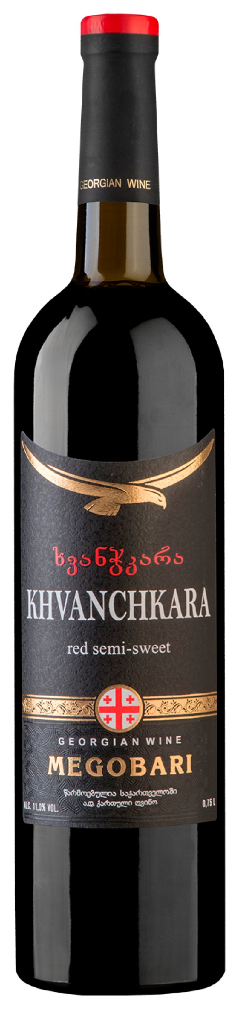 Вино МЕГОБАРИ Хванчкара красное п/сл 11% ст/б 0.75л