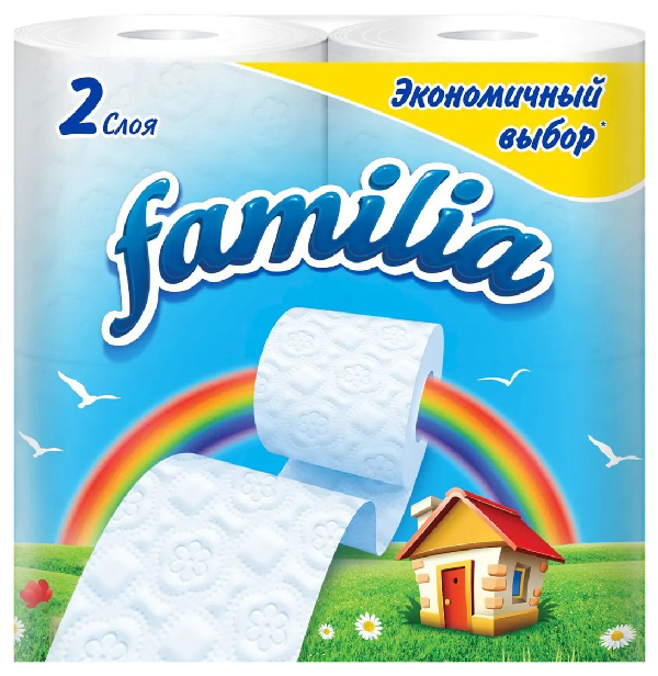 Туалетная бумага ФАМИЛИЯ Комфорт 2сл 4рул