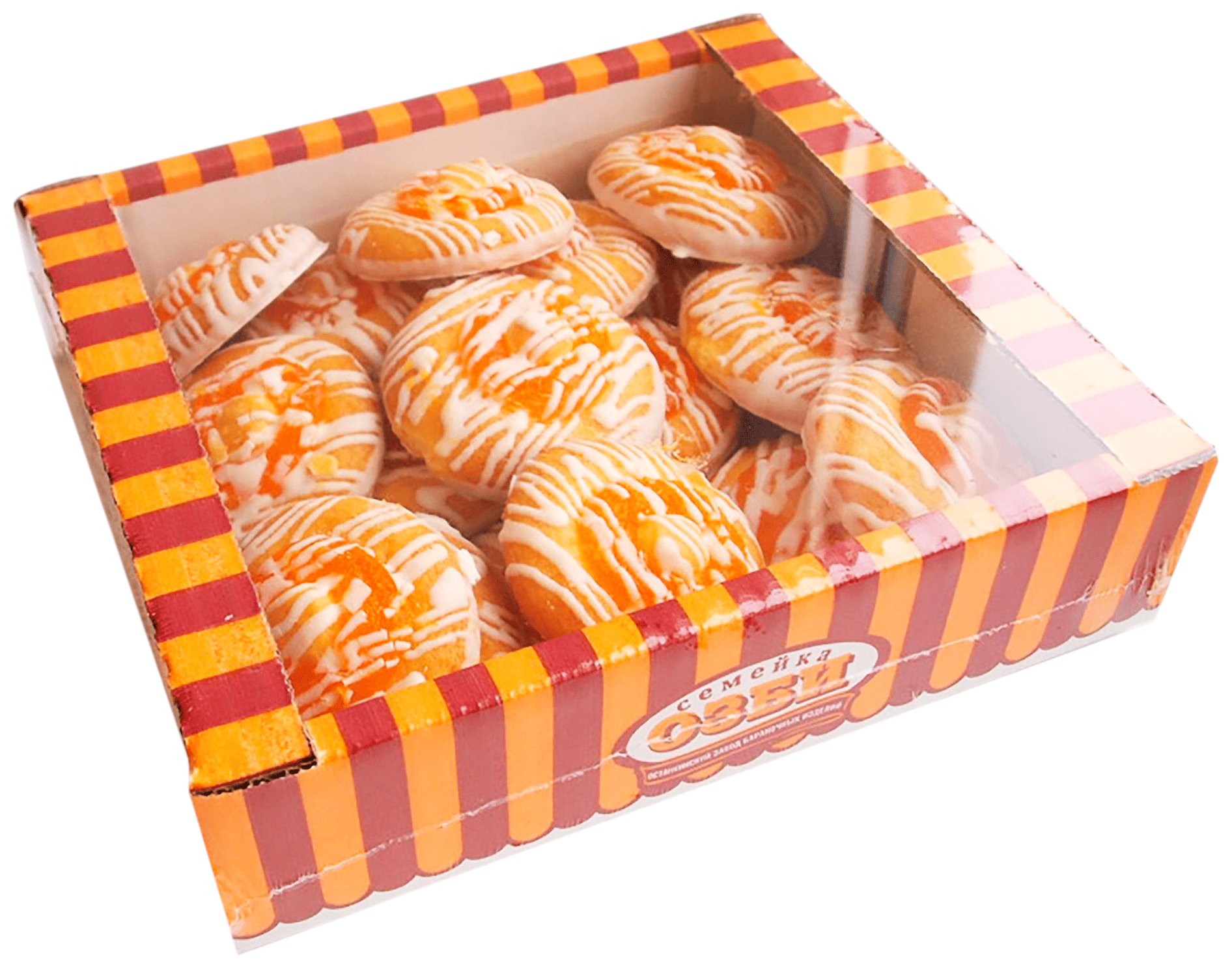 Печенье СЕМЕЙКА ОЗБИ Сладяша абрикосовое в белой глазури 400г