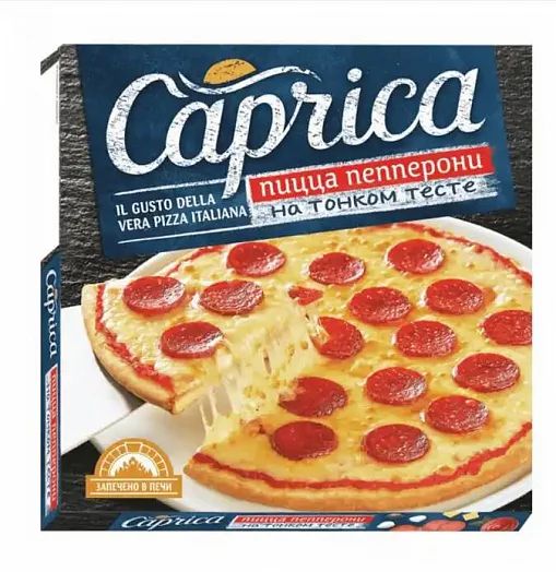 Пицца КАПРИЗ Пепперони на тонком тесте 320г