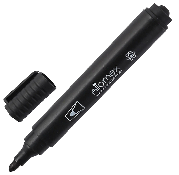 Маркер перманентный АТТОМИКС черный 3мм арт.5043501