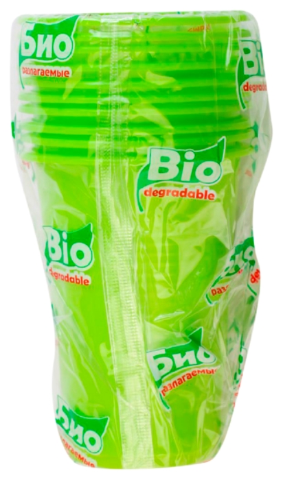 Стакан ФОПОС Био зеленый 200мл 10шт