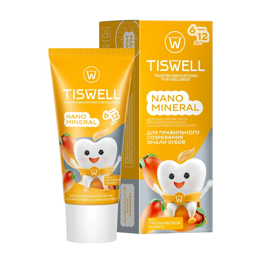 Зубная паста детская ТИСВЕЛЛ Тропическое манго с 6 лет 60г