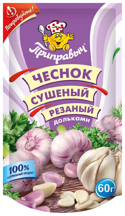 Чеснок ПРИПРАВЫЧ сушеный дольками м/у 60г