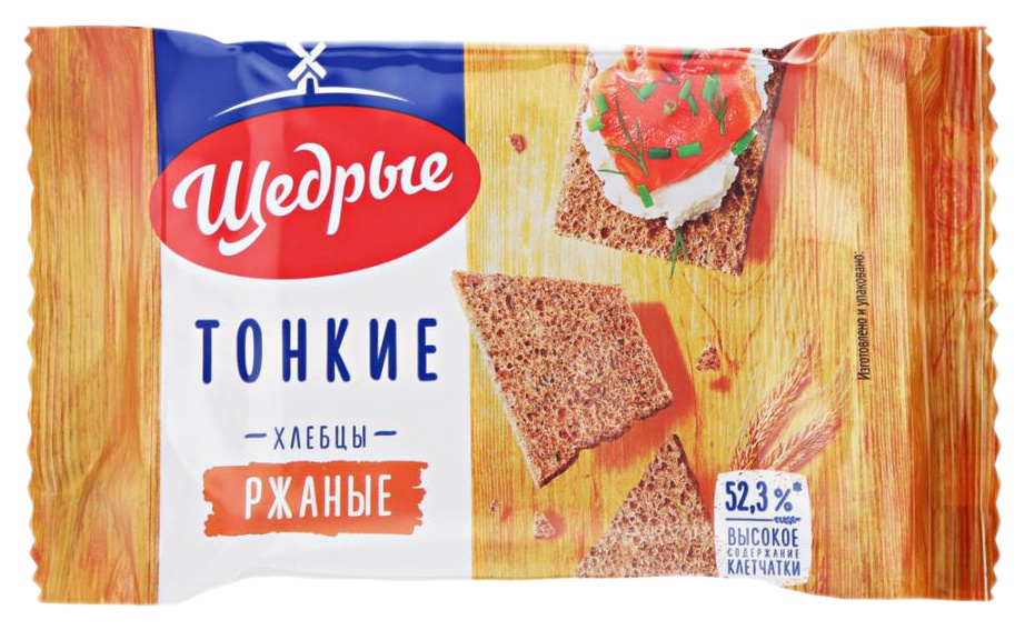 Хлебцы ЩЕДРЫЕ Бородинские тонкие 170г