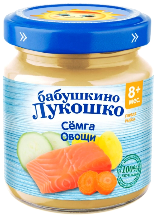 Пюре БАБУШКИНО ЛУКОШКО семга овощи ст/б 100г